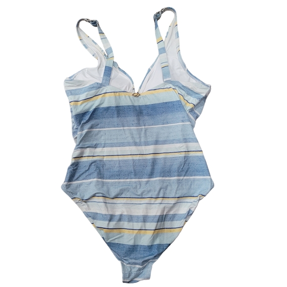 Jantzen Sail Away Stripe Lingerie Mio One Piece Size 16 - Picture 2 of 5